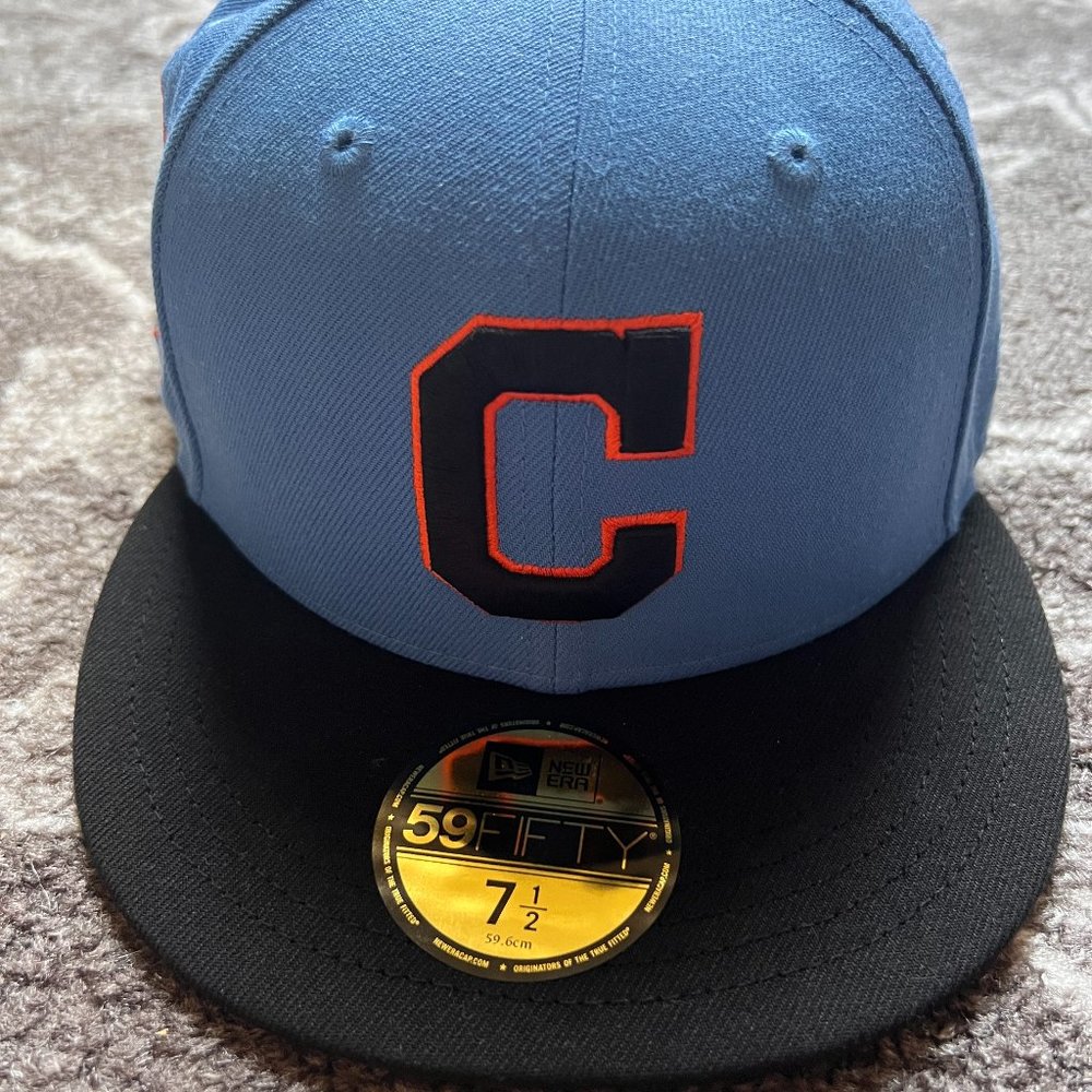 Hat Club Exclusive Fitted 7 1/2 59fifty Cleveland Indians Jacobs Field Patch C